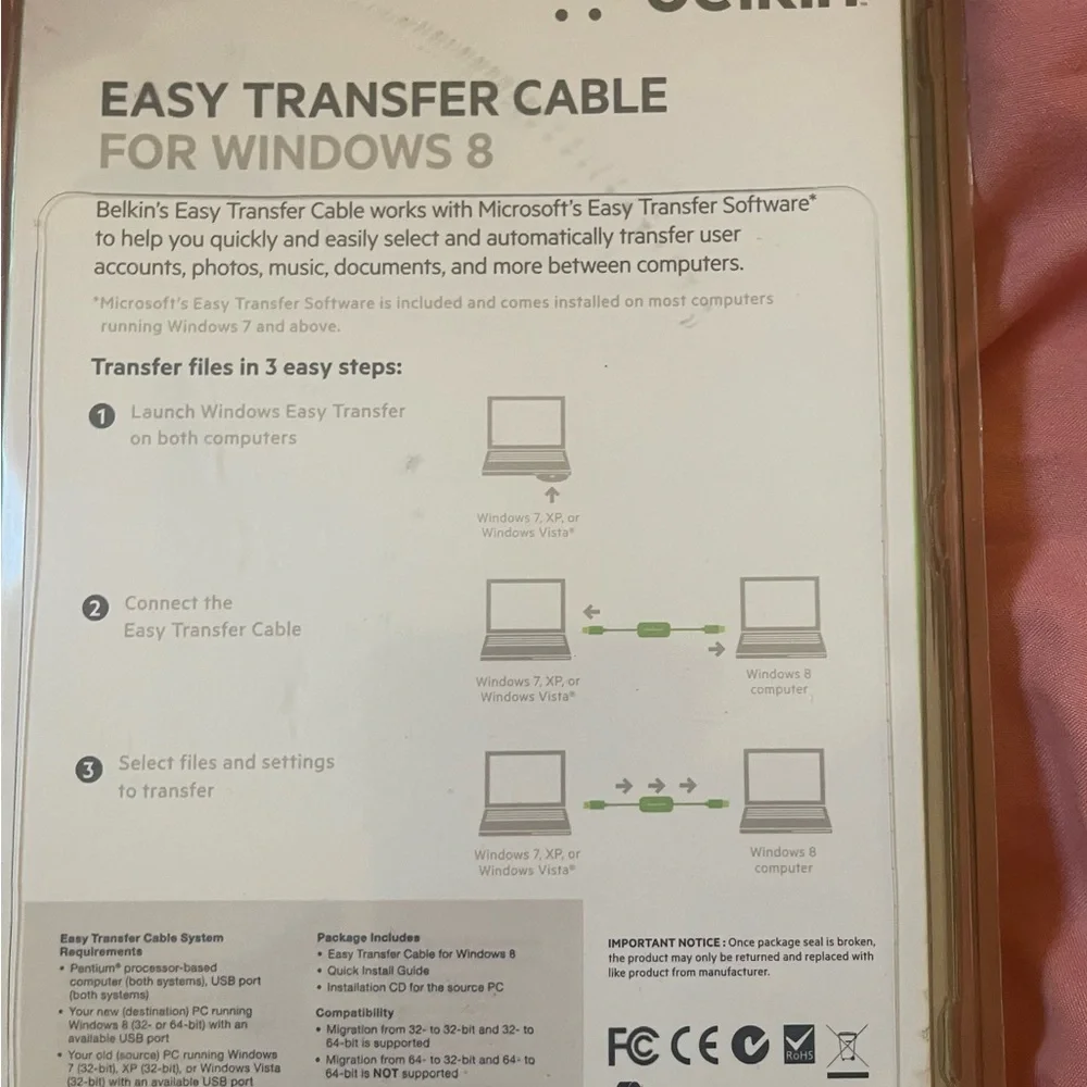 Belkin Easy Transfer Cable for Windows 8 /Windows
